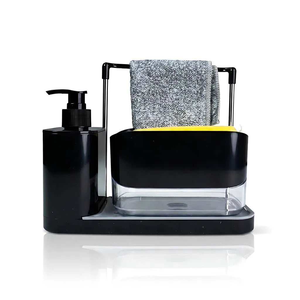 Dual Pump Hand & Dish Soap Dispenser Caddy Organizer Set