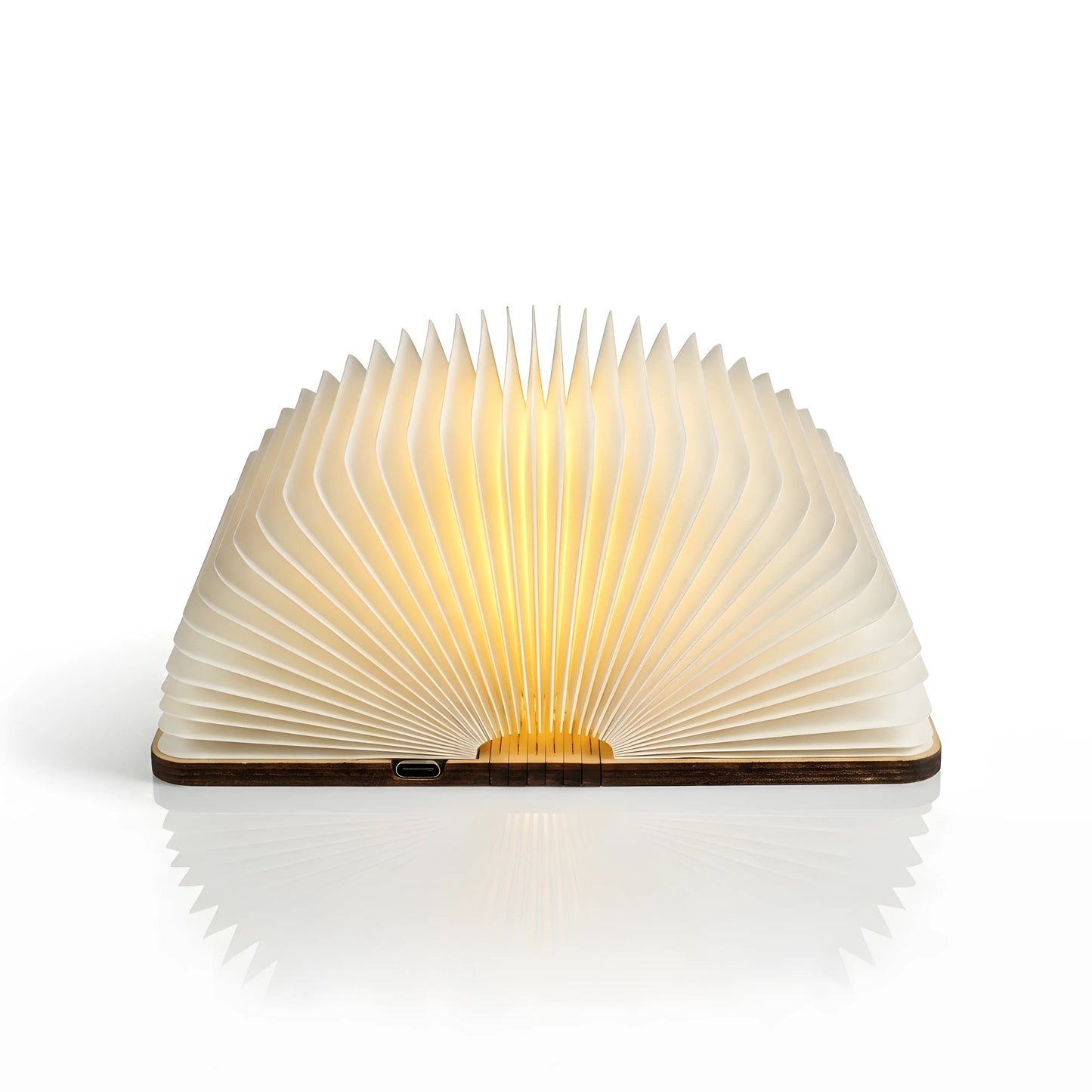 Wooden Folding Magic LED Book Light Night Lamp With 360° Magnetic Cover