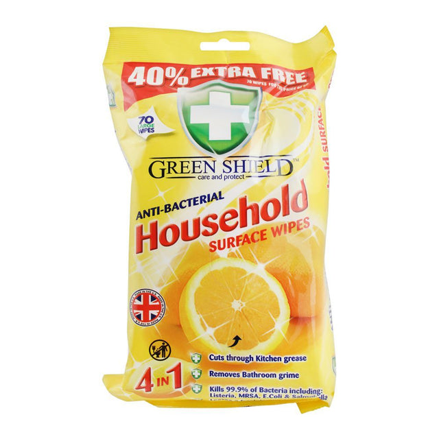 Greenshield Anti-Bacterial Household Wipes 70's