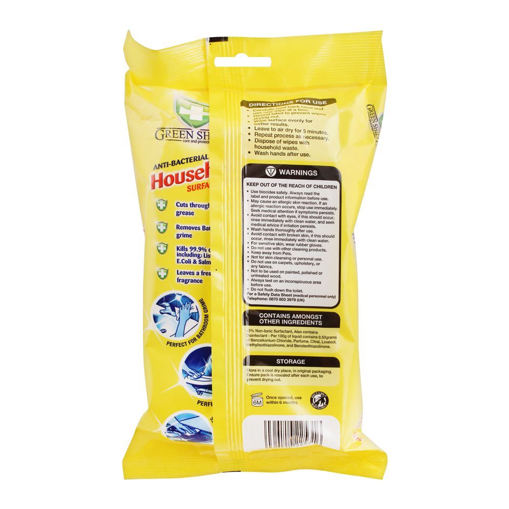 Greenshield Anti-Bacterial Household Wipes 70's