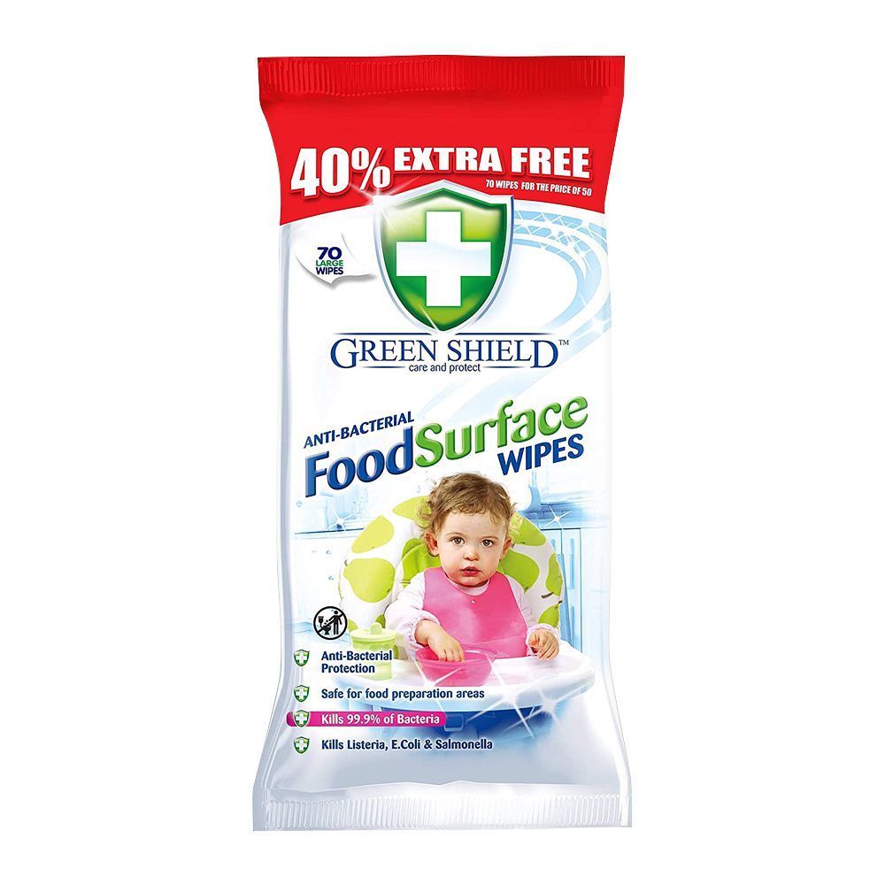 Greenshield Food Surface Wipes 70's