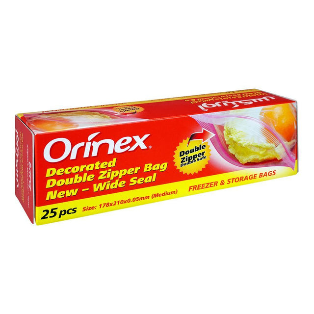 Orinex Double Zipper Storage Bag 25 Bags