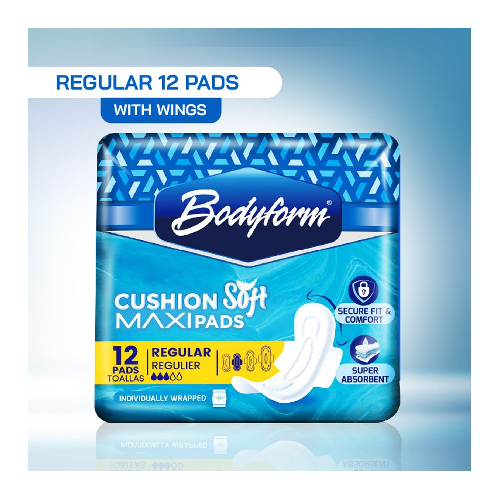Bodyform Cushion Soft Maxi Regular with Wings 12's pack