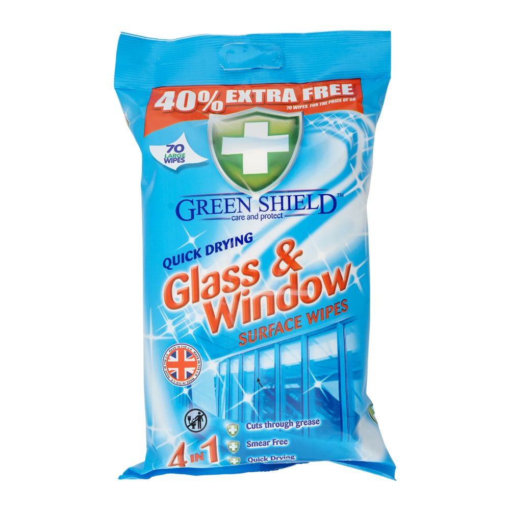 Greenshield Glass & Window Wipes 70's