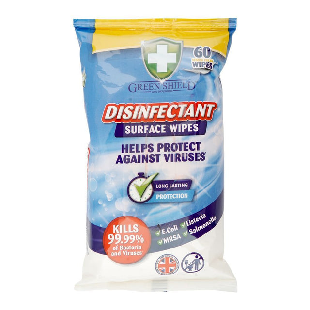 Greenshield Disinfectant Surface Wipes 60's