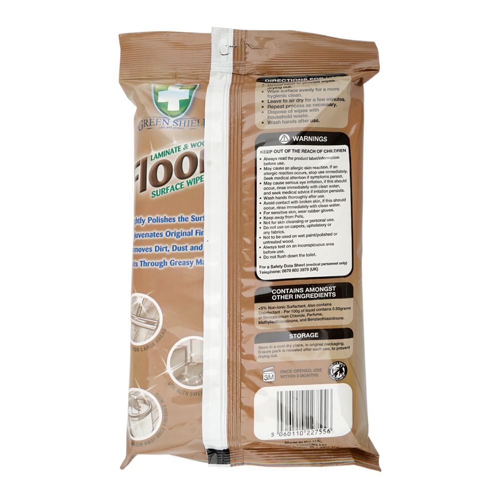 Greenshield Wood & Laminate Surface Wipes 70's