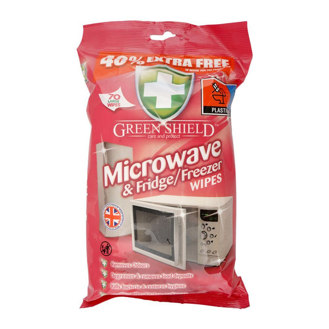 Greenshield Microwave & Fridge Freezer Wipes 70's