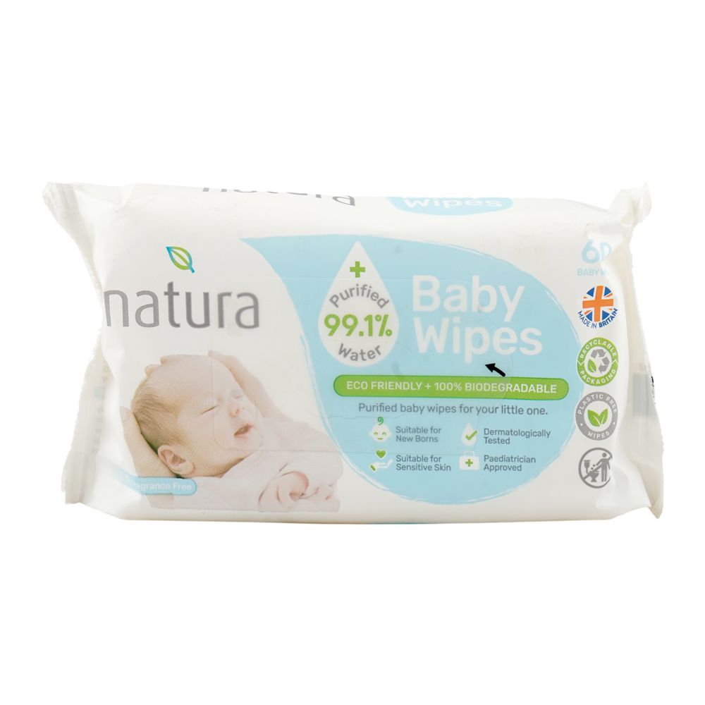 Natura Baby Wipes 60's