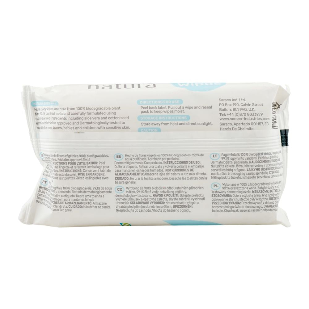 Natura Baby Wipes 60's