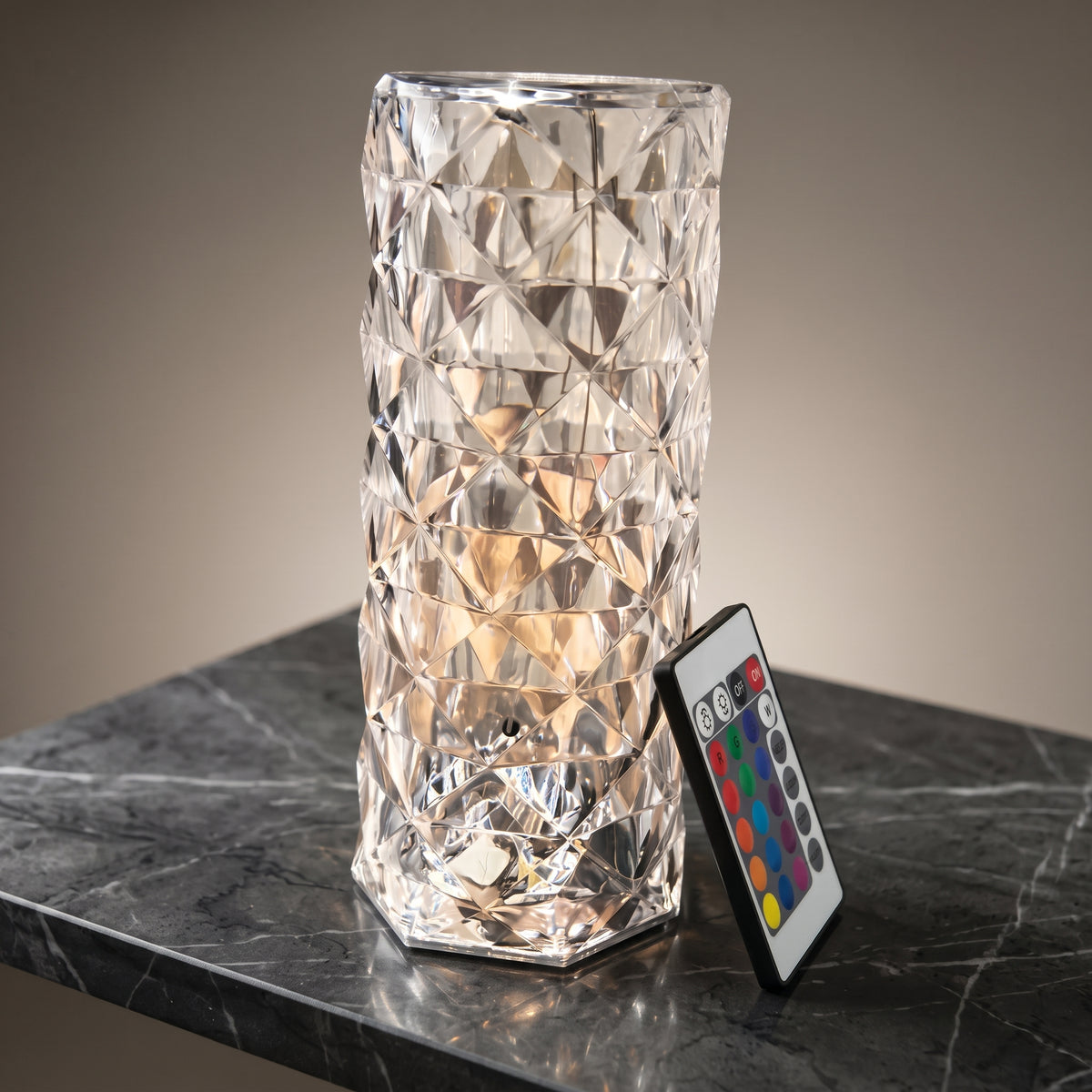 Crystal Diamond Ambient Touch & Remote Control Table Lamp
