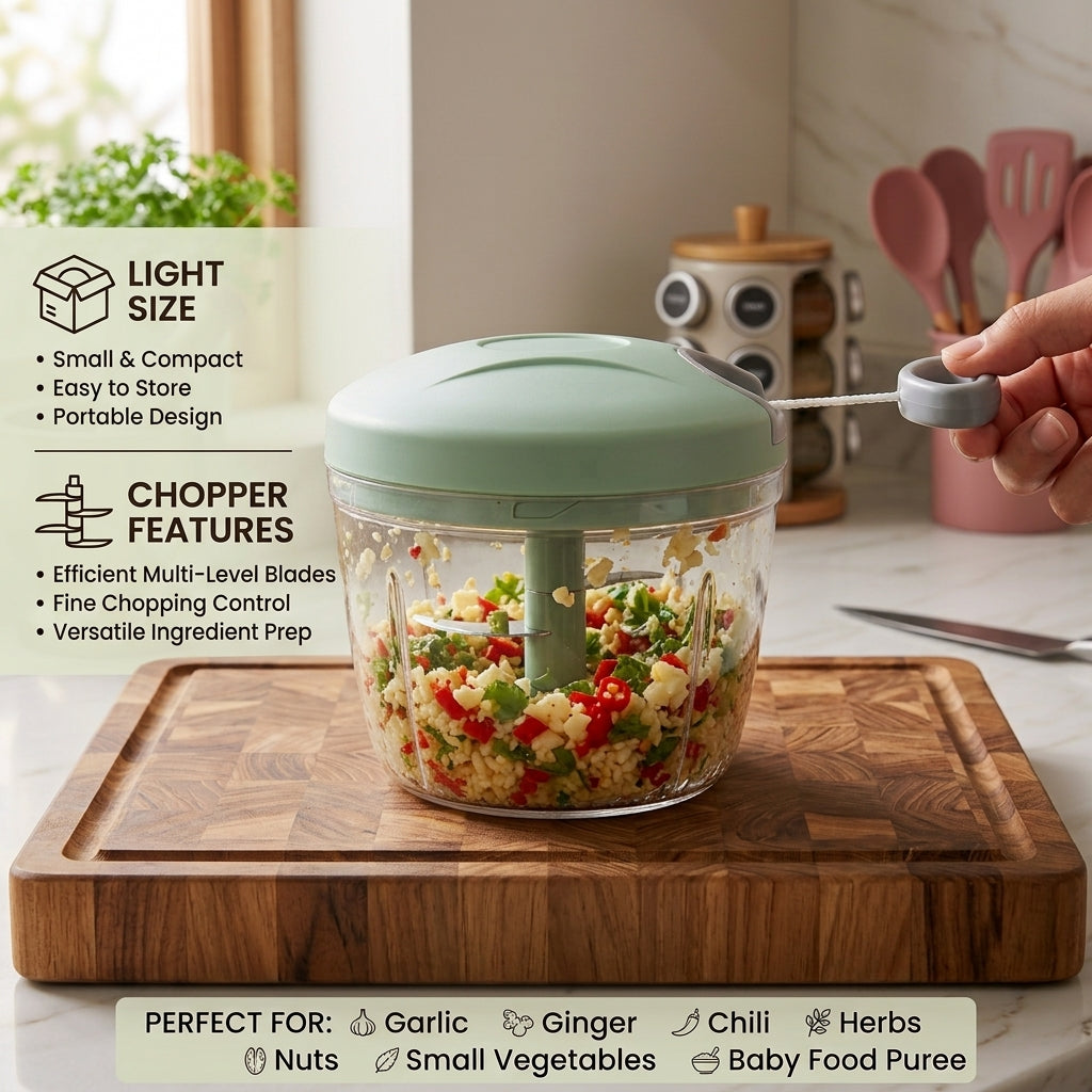 Eotia Mini Food Chopper & Garlic Grinder (3 Blade Variant)