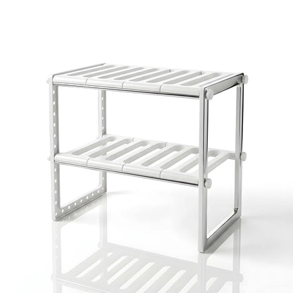 2-Tier Under Sink Sliding Storage Rack & Cabinet Organizer
