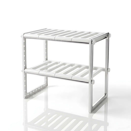 2-Tier Under Sink Sliding Storage Rack & Cabinet Organizer