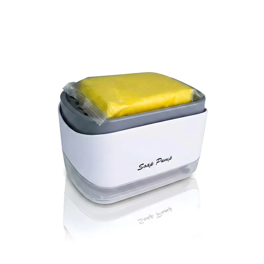 New 2-in-1 Liquid Soap Dispenser Pump With Sponge Holder