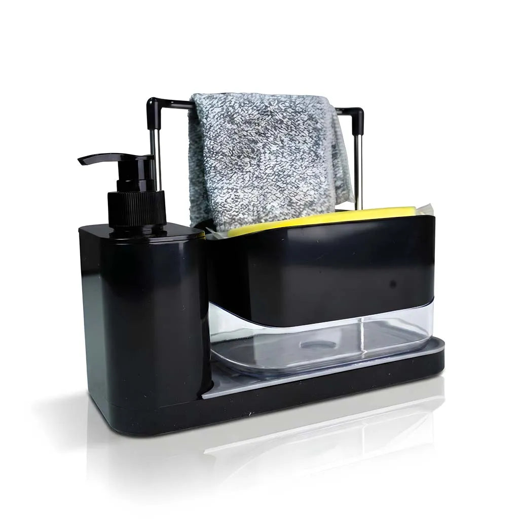 Dual Pump Hand & Dish Soap Dispenser Caddy Organizer Set
