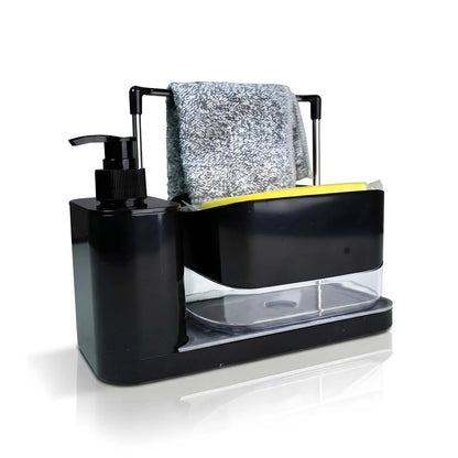 Dual Pump Hand & Dish Soap Dispenser Caddy Organizer Set