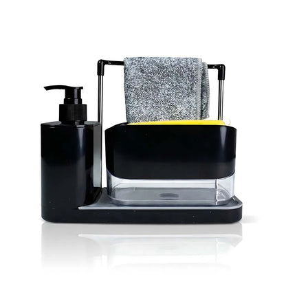 Dual Pump Hand & Dish Soap Dispenser Caddy Organizer Set
