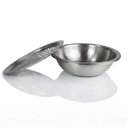 3-Piece Stainless Steel Grater Set With Basin & Drain Basket
