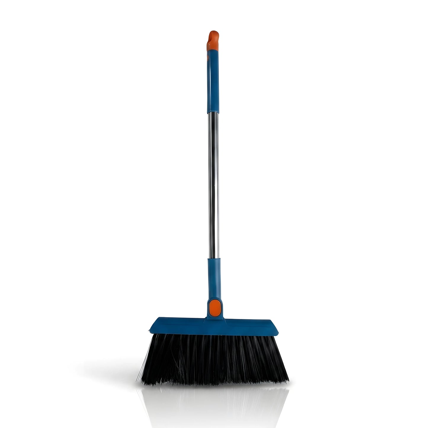 Long Handle Upright Broom & Dustpan Set With Comb Teeth