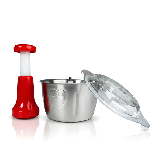 Stainless Steel Bowl Manual Pressing Food Chopper & Qeema Maker