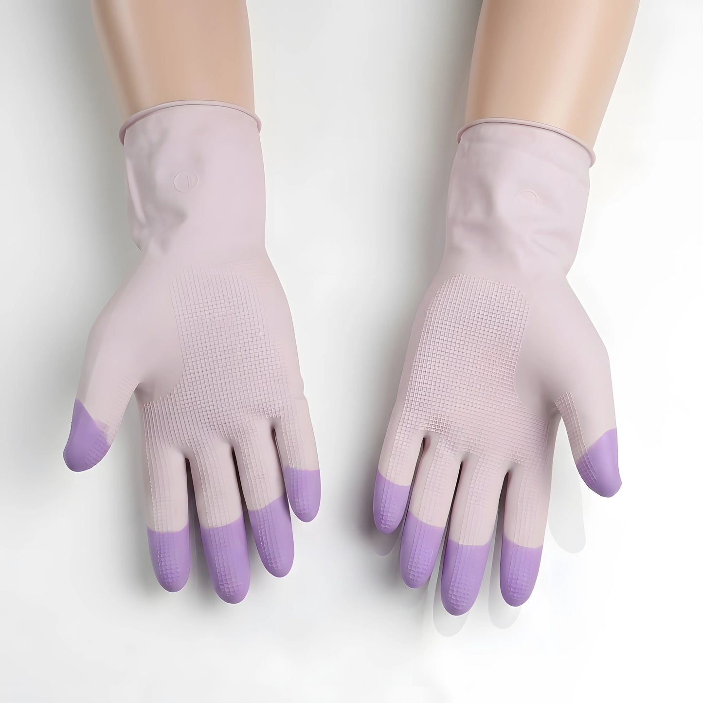 Reusable Heat Resistant Silicone Cleaning Gloves With Dish Scrubber