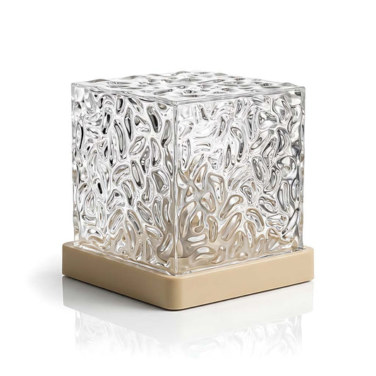 Glacier Ice Cube Crystal Touch LED Table Lamp With Ambient Lighting
