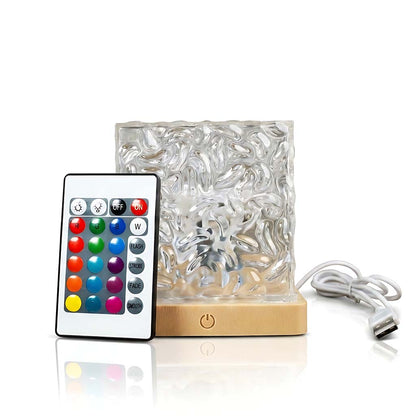 Glacier Ice Cube Crystal Touch LED Table Lamp With Ambient Lighting
