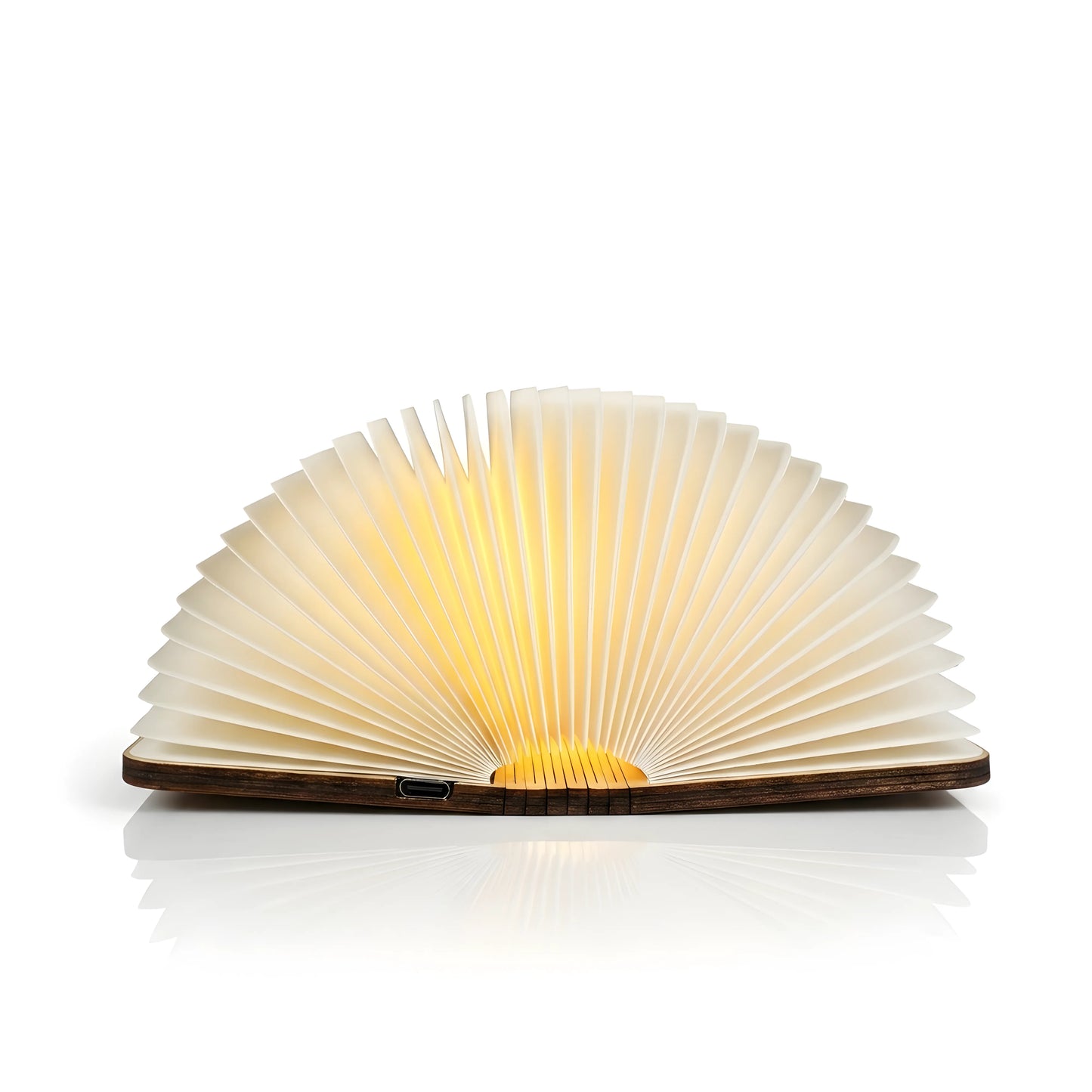 Wooden Folding Magic LED Book Light Night Lamp With 360° Magnetic Cover