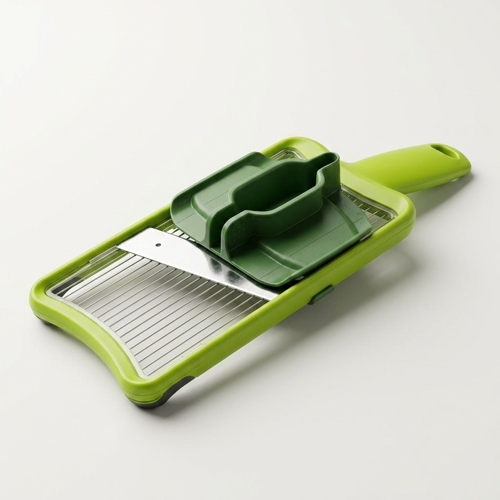 Handheld Mandoline Slicer & Julienne Cutter with Safety Guard