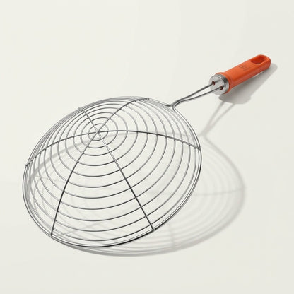 Stainless Steel Spider Strainer & Skimmer Spoon with Ergonomic Handle