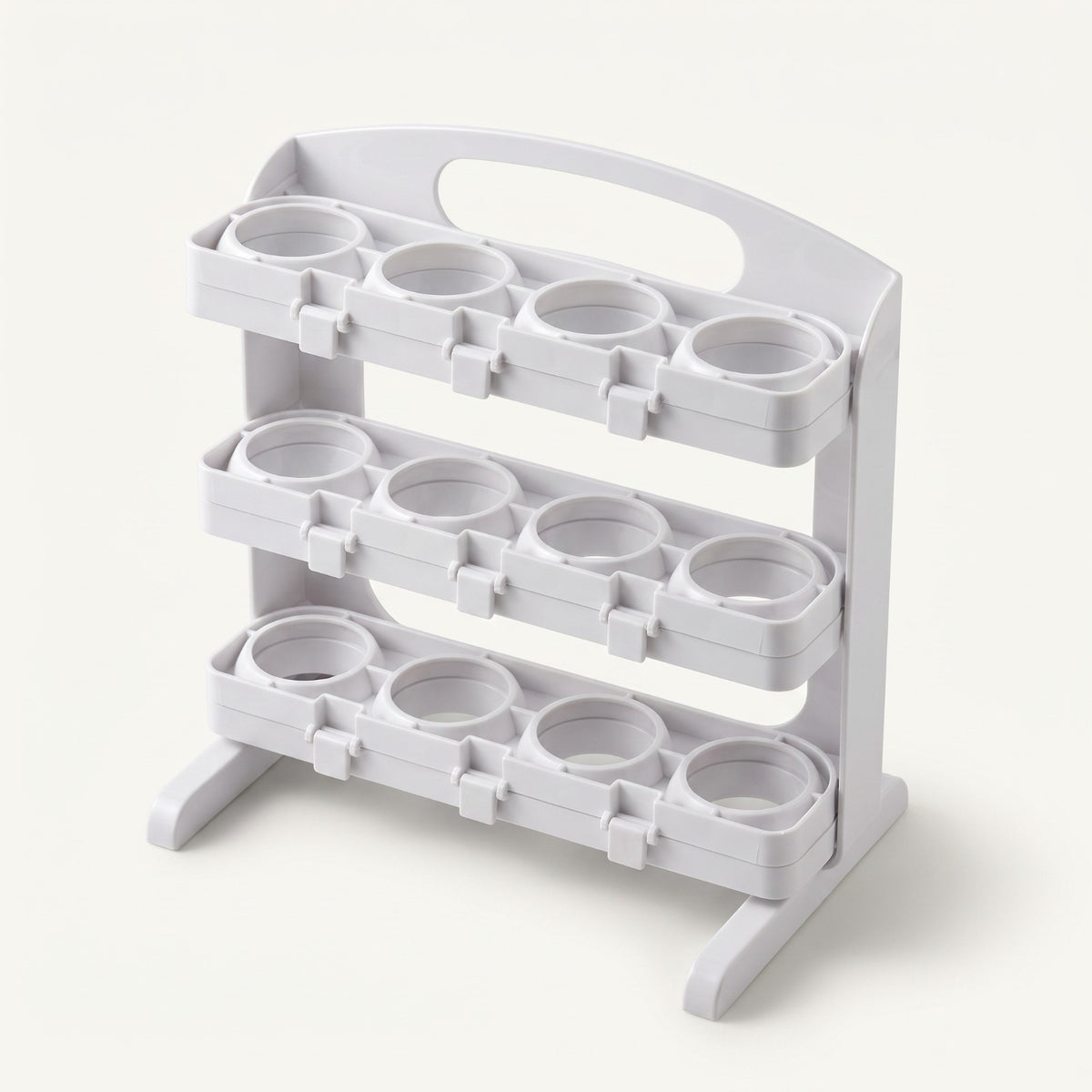 3-Tier Freestanding Egg Dispenser & Storage Rack with Carrying Handle