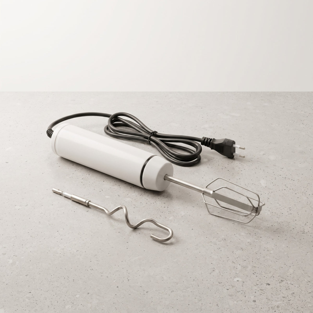 Compact Electric Hand Mixer with Interchangeable Whisks