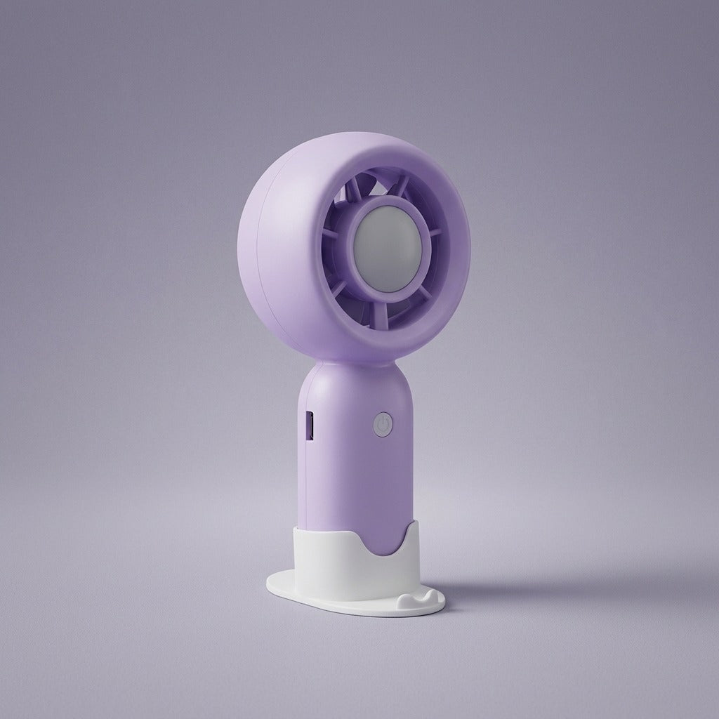 Premium 2-in-1 Portable Handheld & Desktop Mini Fan