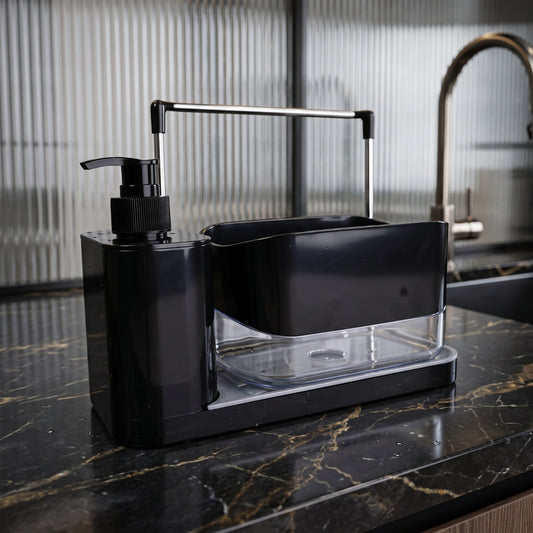 Dual Pump Hand & Dish Soap Dispenser Caddy Organizer Set