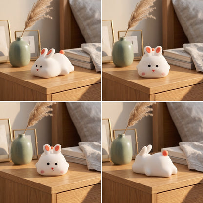 Cute Bunny Silicone Touch Night Light Lamp For Kids Room