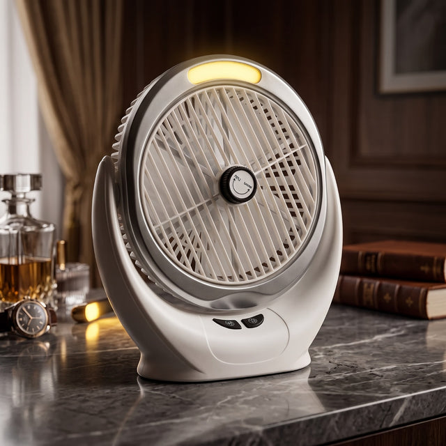USB Desktop Cooling Fan – Rechargeable Multi-Speed Fan with Night Light