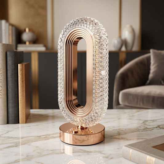 Acoustic Touch Crystal Diamond Ambient Sphere Table Lamp