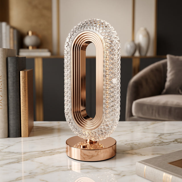 Acoustic Touch Crystal Diamond Ambient Sphere Table Lamp